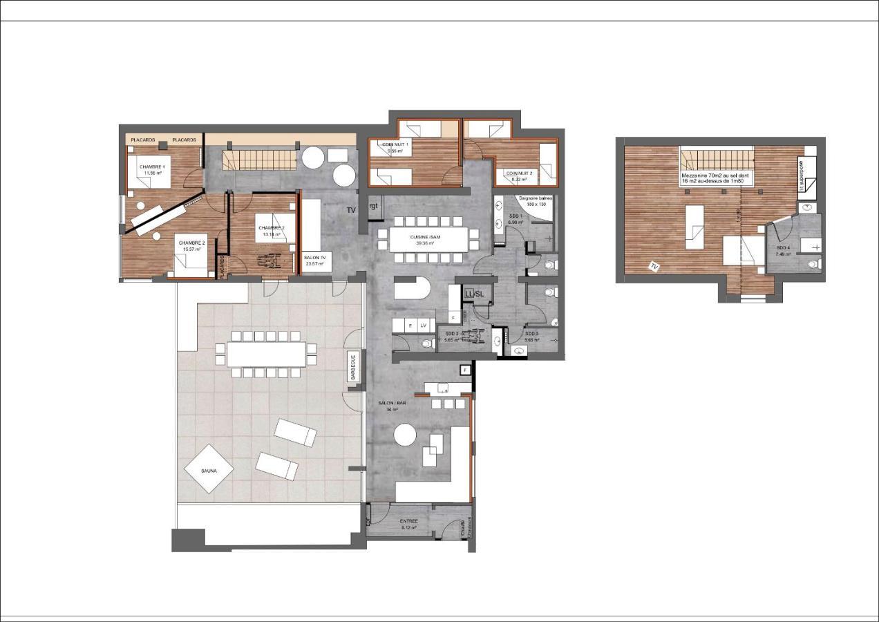 Appartement Spacieux 300M2 - Sauna - Bbq - Terrasse Les Deux Alpes Luaran gambar